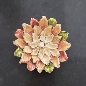 Jay Strongwater Bonnie Chrysanthemum Trinket Tray